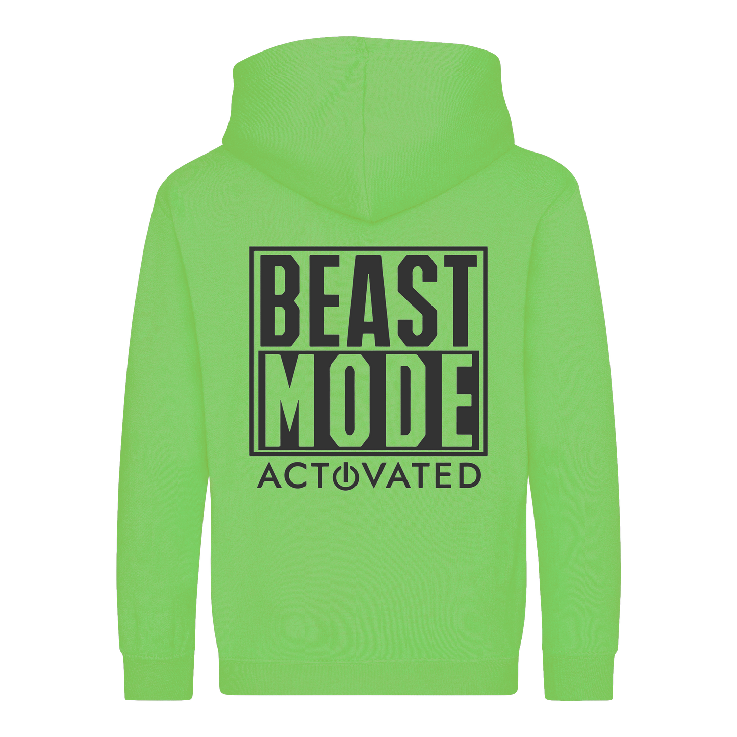 CTB Kids Hoodie Lime Green Black Print