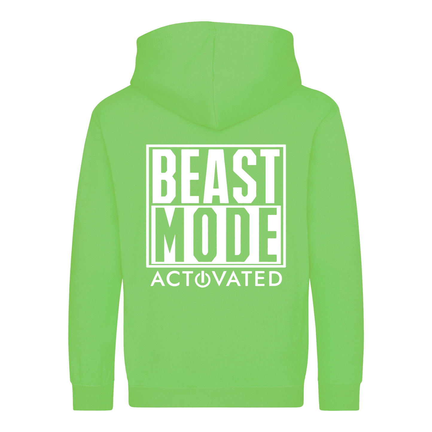 CTB Kids Hoodie Lime Green White Print