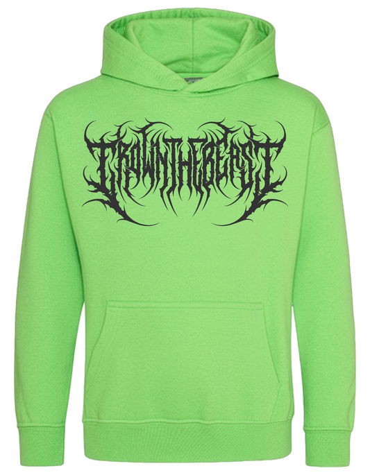 CTB Kids Hoodie Lime Green Black Print