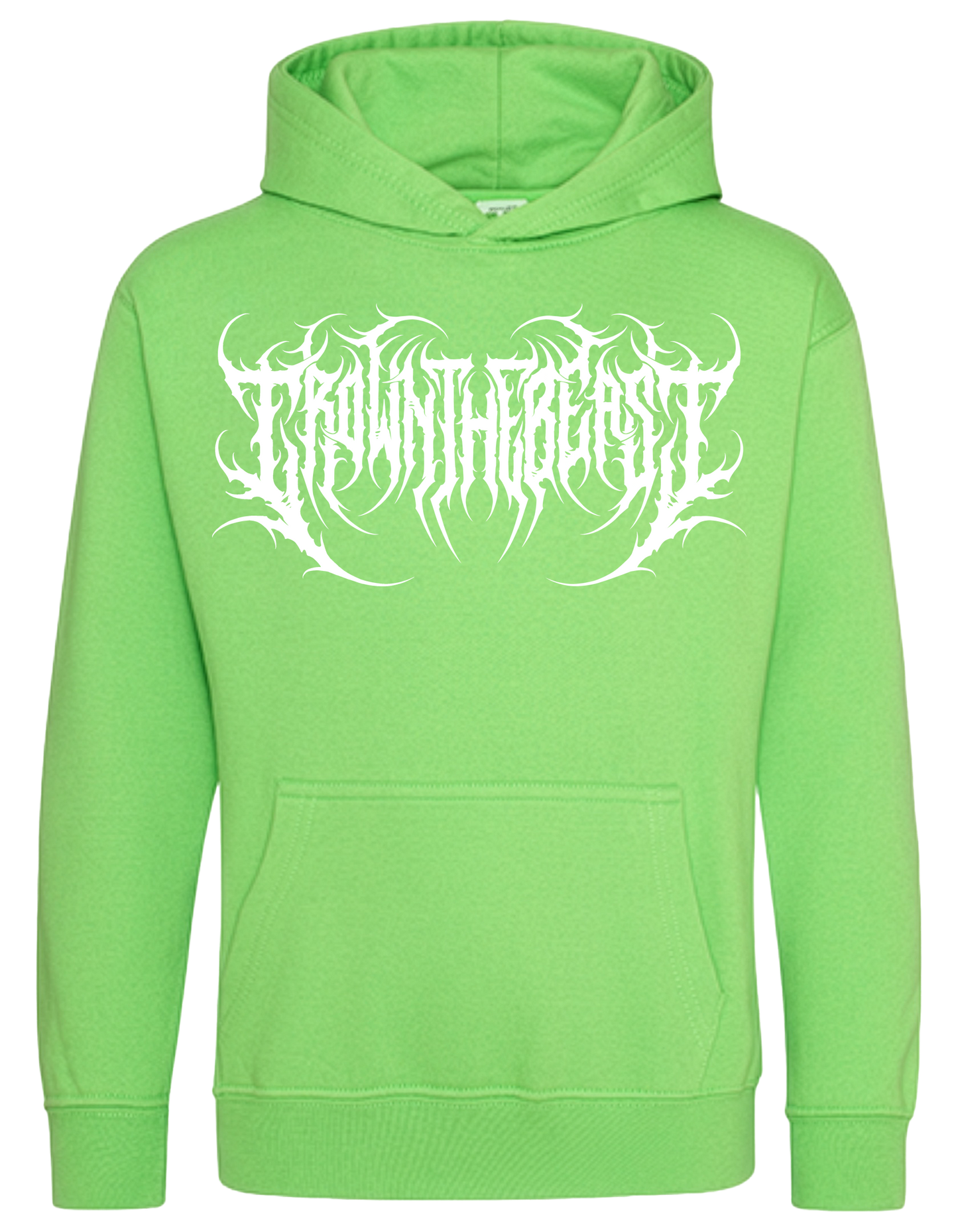 CTB Kids Hoodie Lime Green White Print