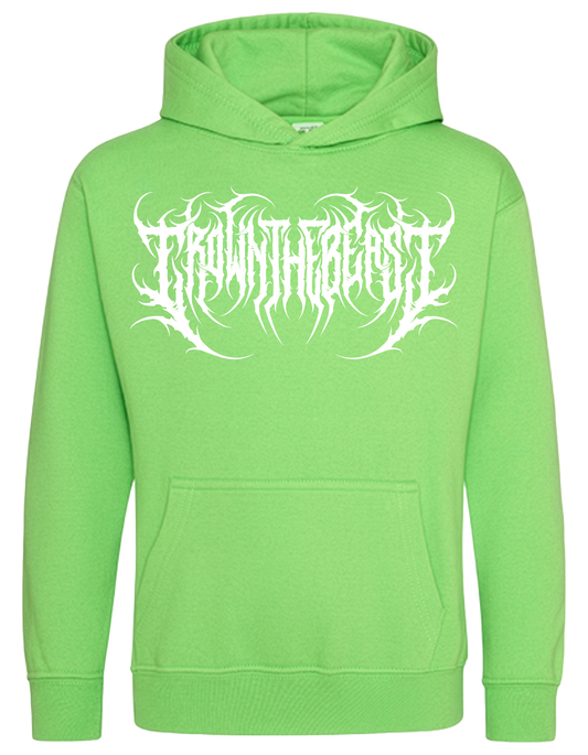 CTB Kids Hoodie Lime Green White Print